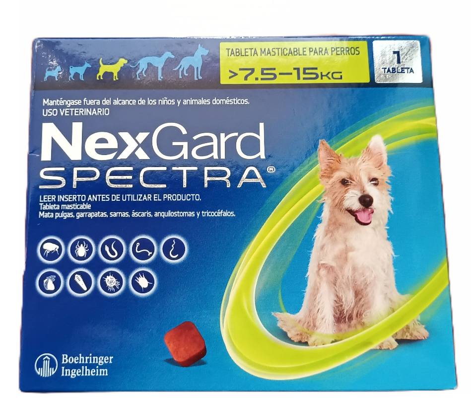NEXGARD SPECTRA 7.5-15 KGS X1 DOSIS